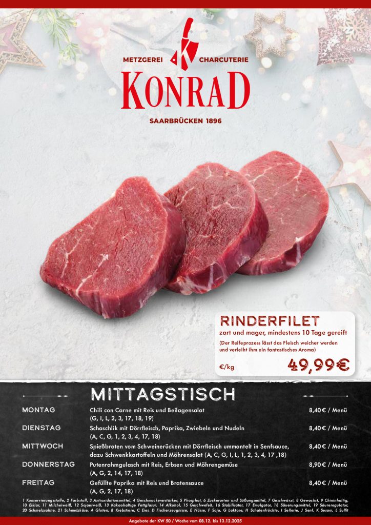 Konrad_Metzgerei Titelangebot KW49 Rinderfilet.