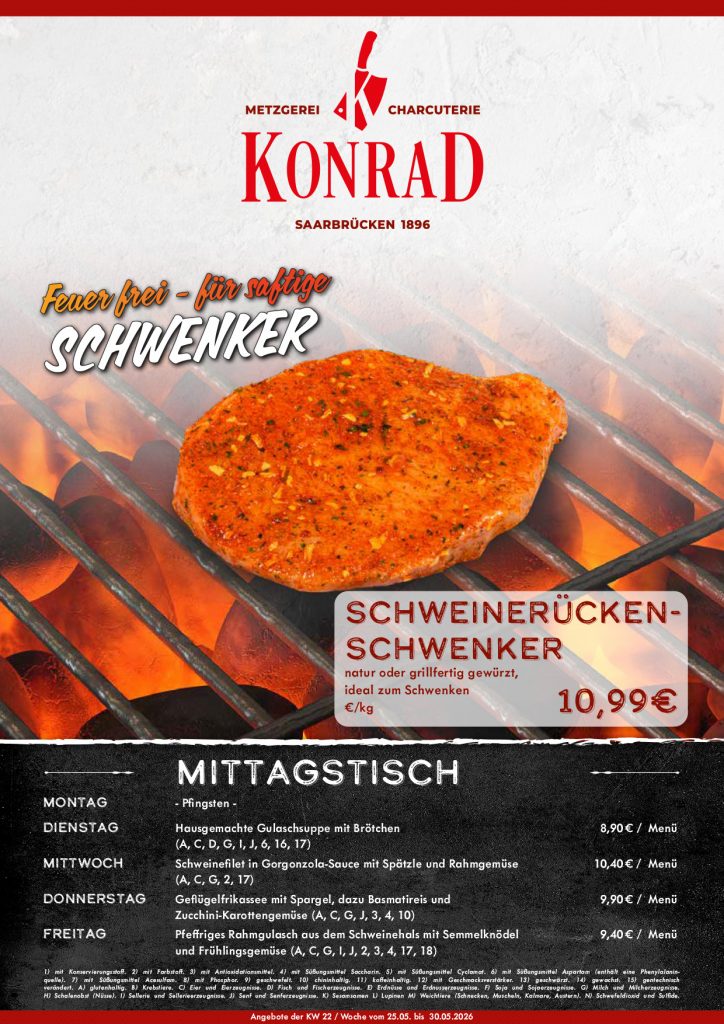 Wochenwerbung Metzgerei Konrad KW22